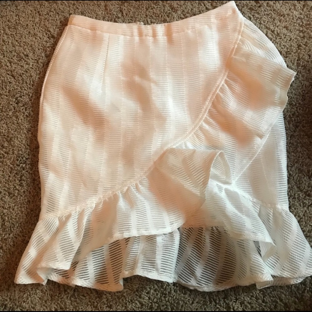 Revolve white ruffle shirt